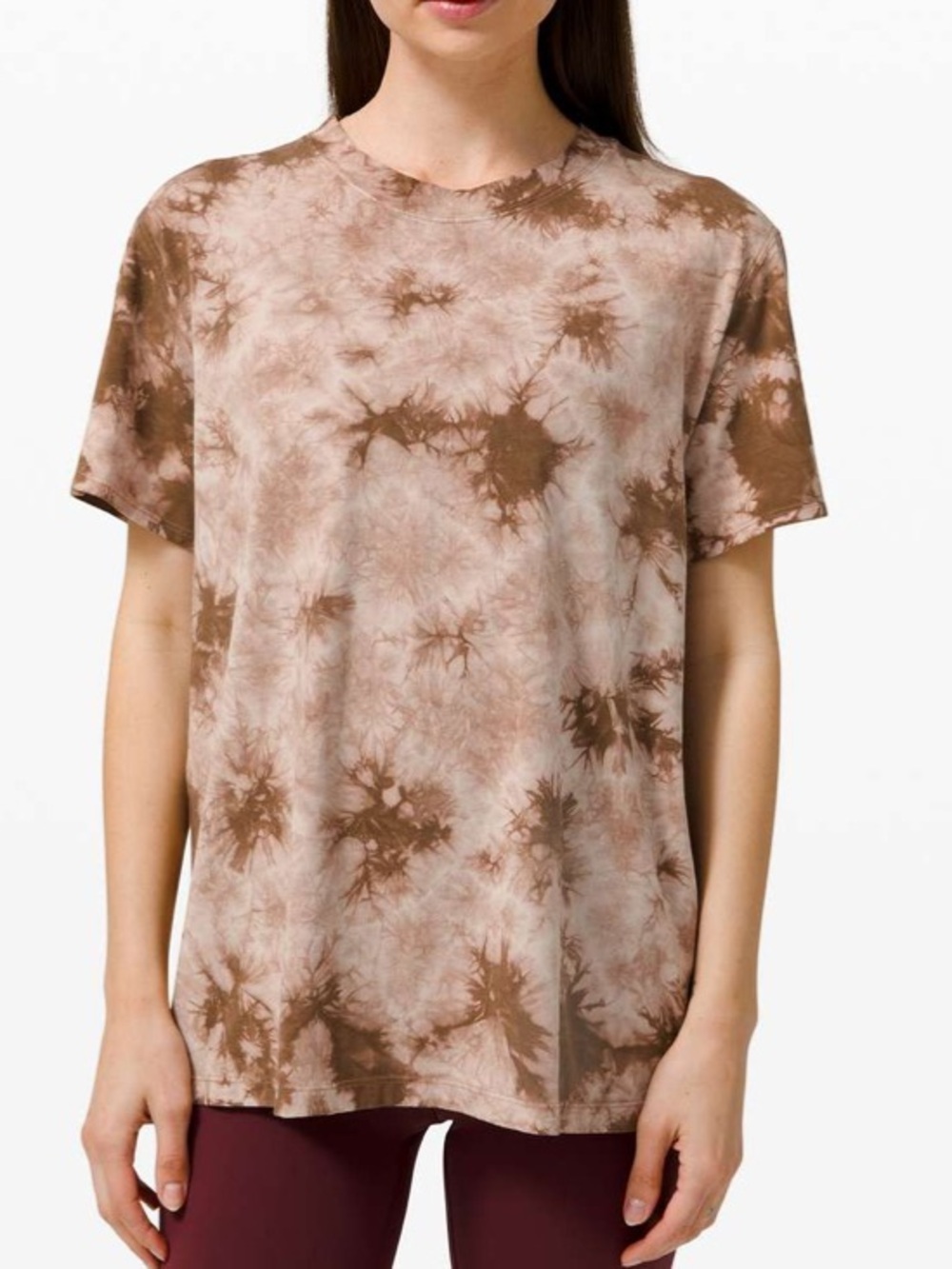 Lululemon All Yours Tee Earth Dye Clay Pima Cotton Oversized Size 8*